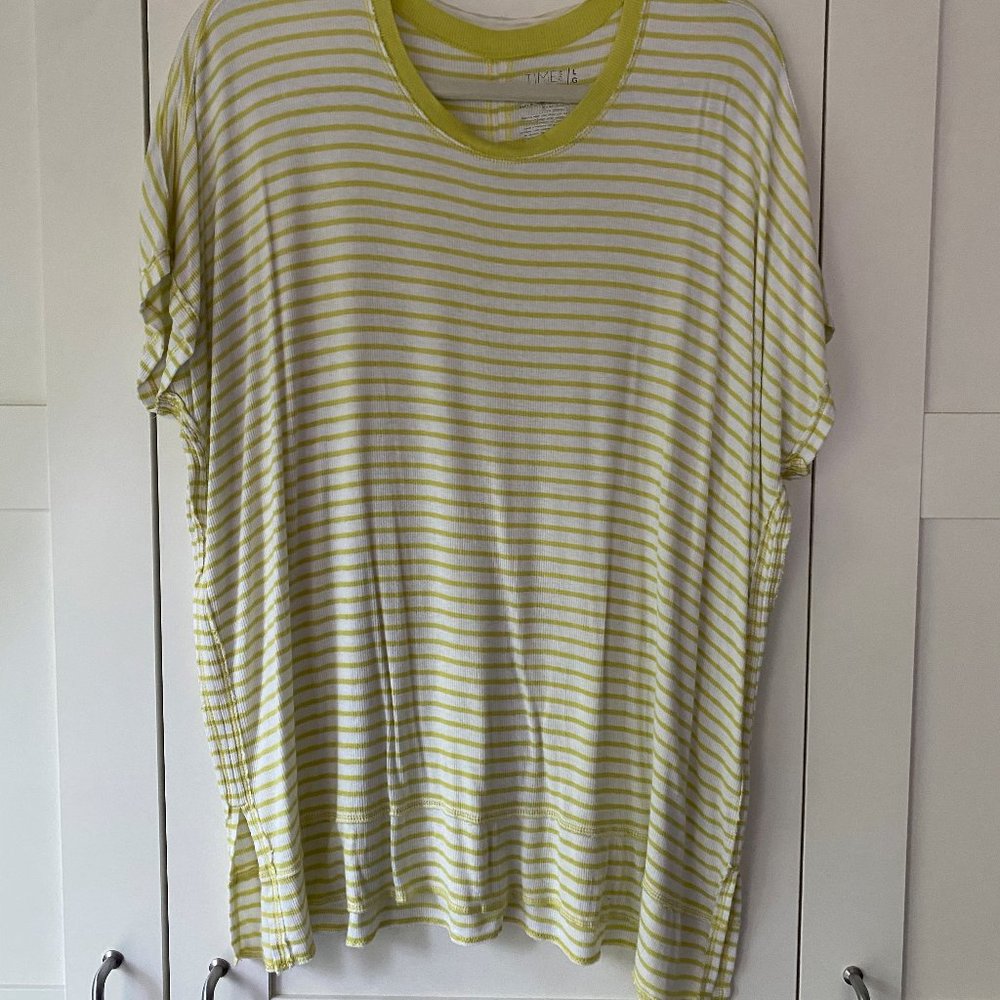 Green and White Striped T-Shirt